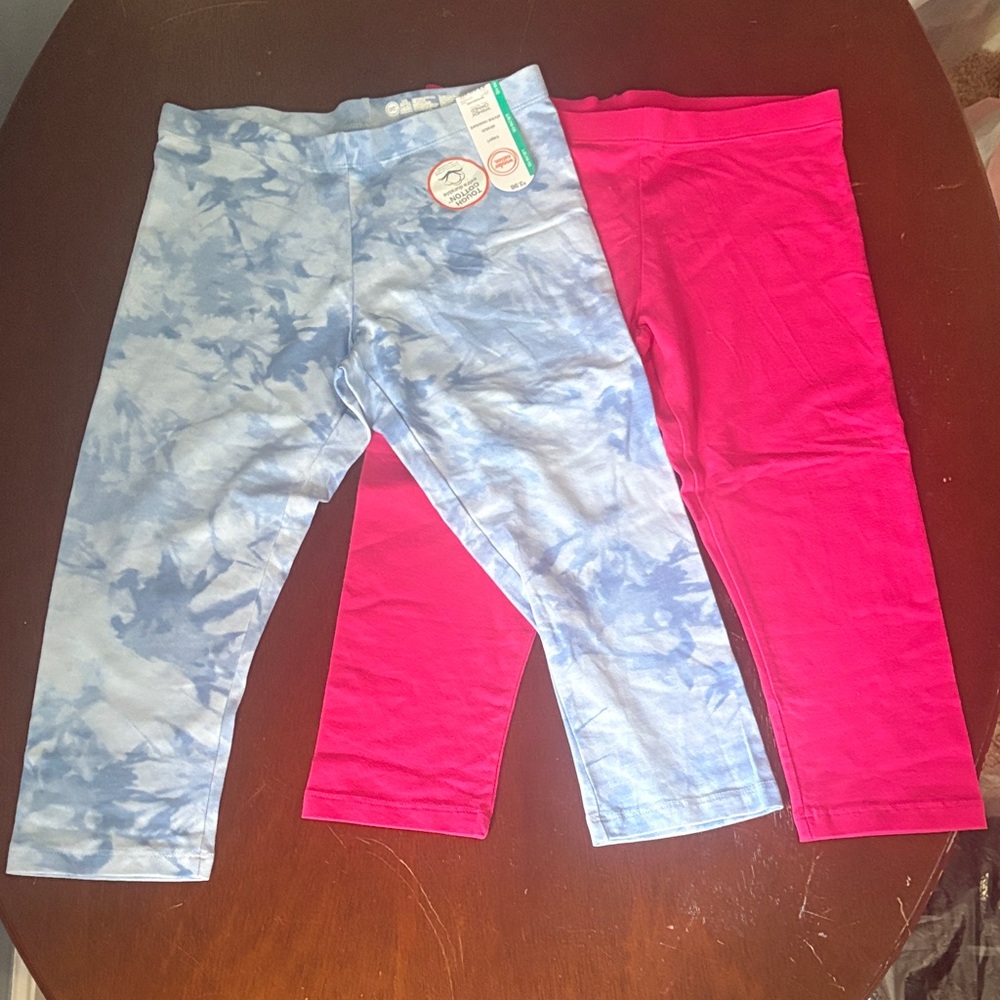 Wonder nation girls Vibrant Tie-Dye and Pink Leggings